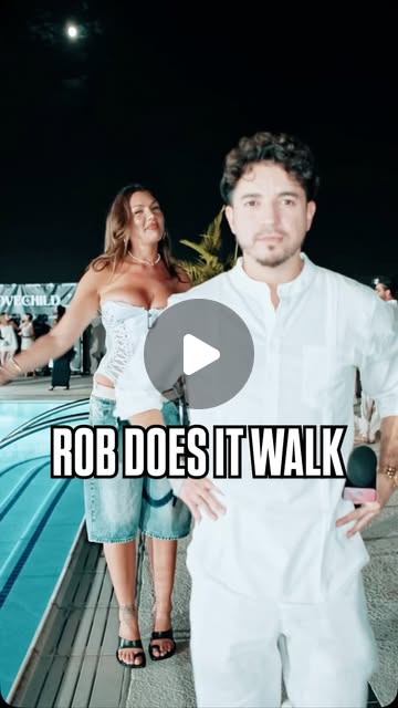 Rob walking a fashion show runway