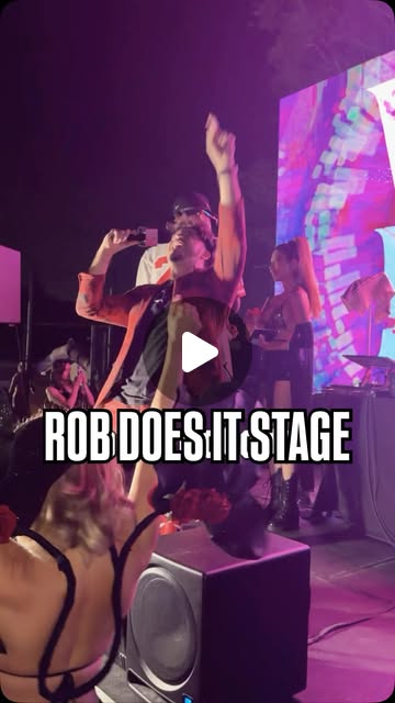 Crowd and performers at the ROB DOES IT stage
